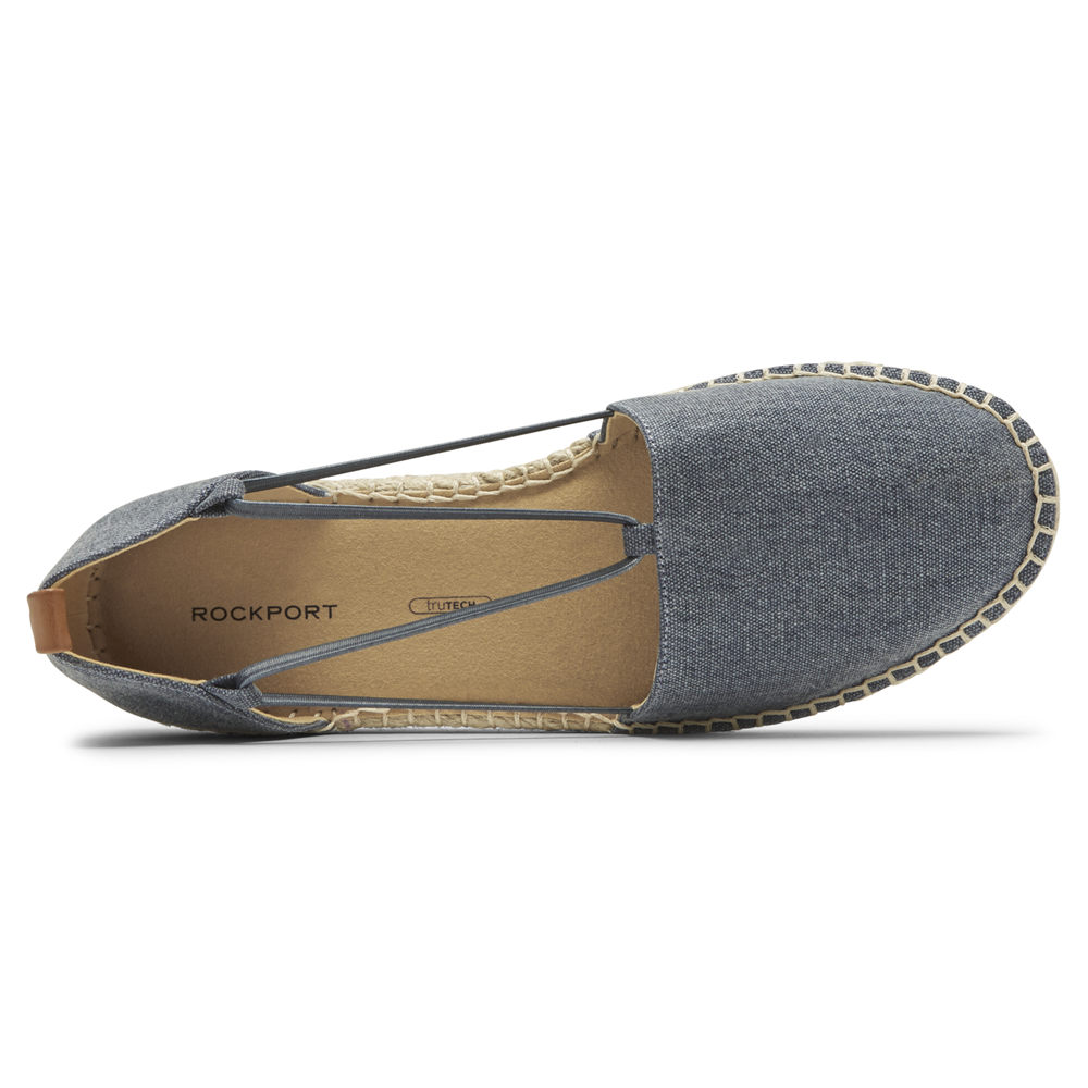 Rockport Womens Slip-On Grey - Seaview Bungee - UK 582-RFCWPO